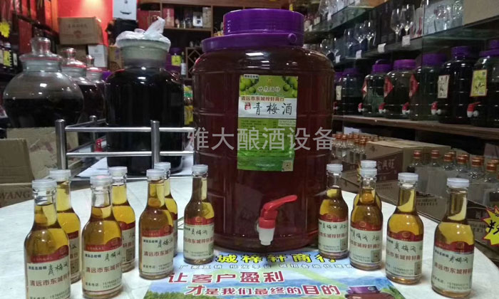 用杏耀制酒设备酿造的青梅酒成功进驻清远